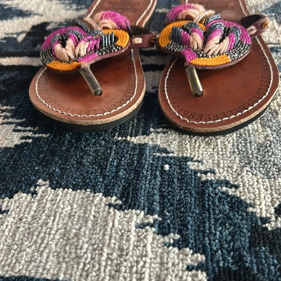 Hand Crafted Colorful Beaded Women's Sandals - Picture 7 of 7